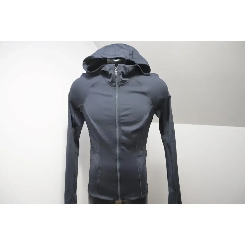 Under Armour Hoodie HeatGear Fitted Stretch Athletic Jacket Black‎ Womens Small